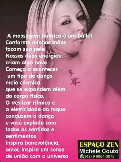 Micheli couto massagista tantrica holistica, acompanhante loira atletica em Ponta Grossa, PR - Real Prazer
